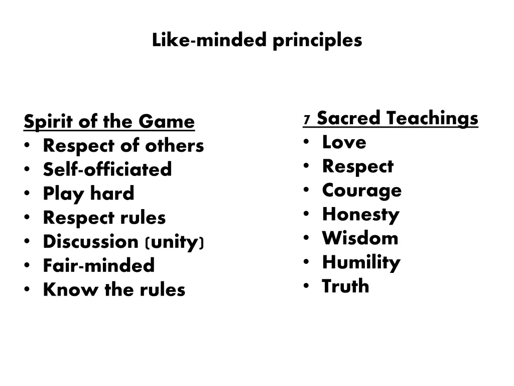 like minded principles