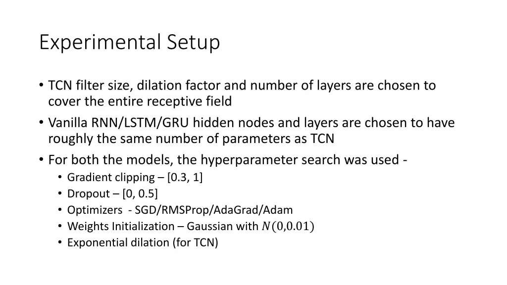 experimental setup