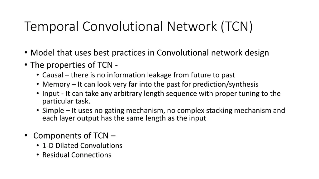 temporal convolutional network tcn