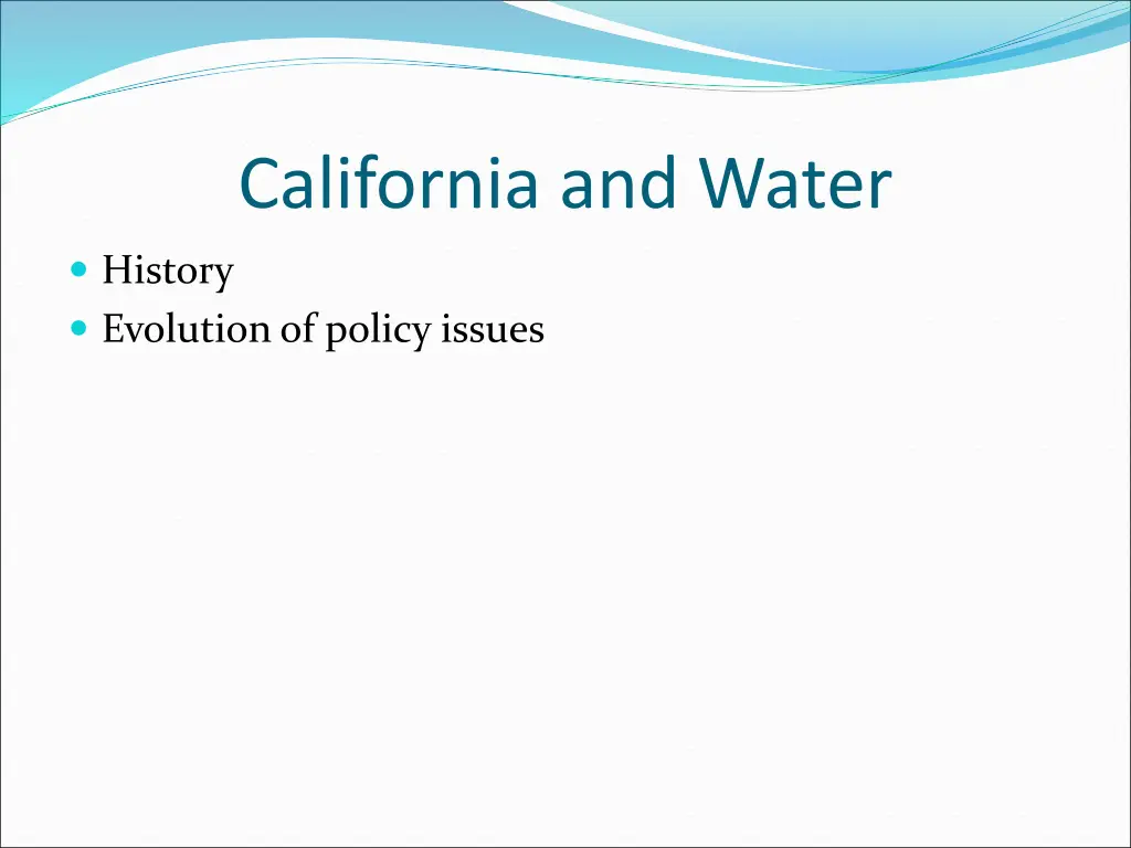 california and water