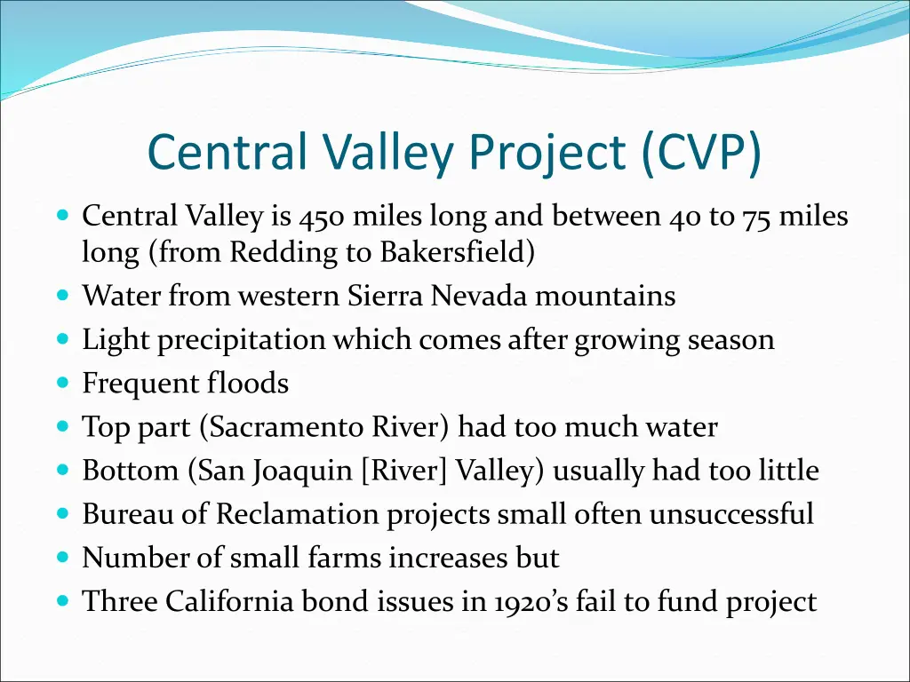 central valley project cvp