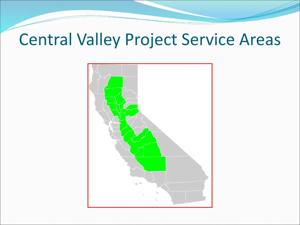 central valley project service areas