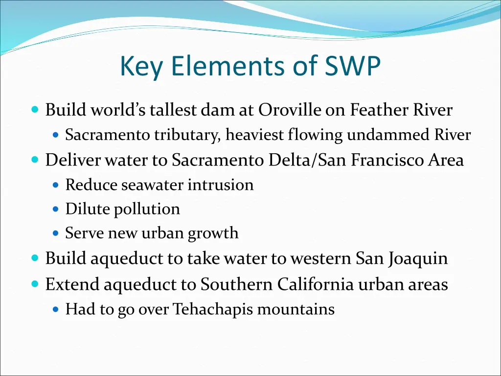 key elements of swp