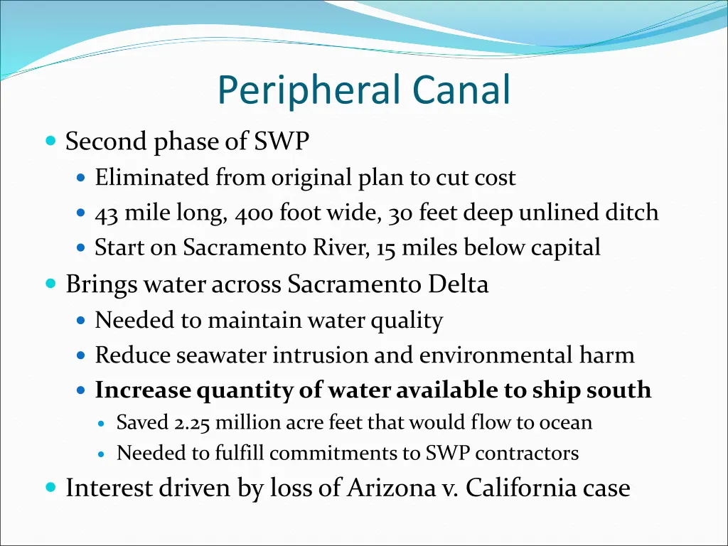 peripheral canal