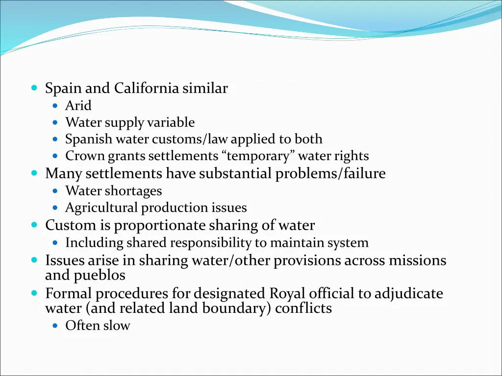 spain and california similar arid water supply