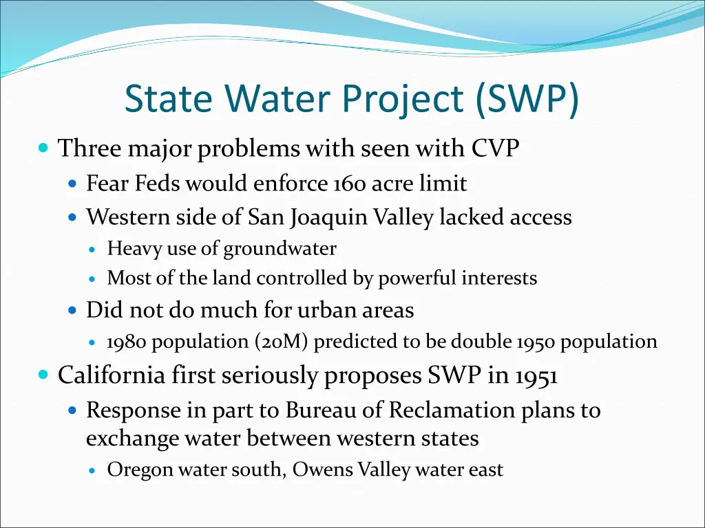 state water project swp