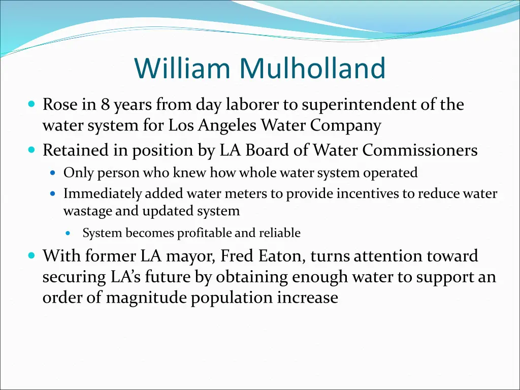 william mulholland