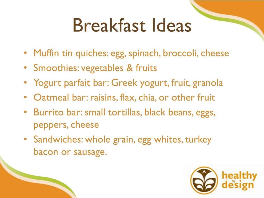 breakfast ideas