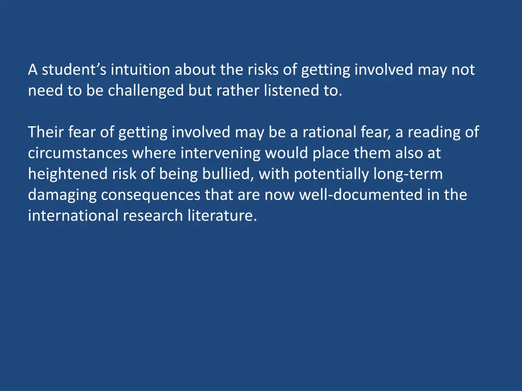 a student s intuition about the risks of getting