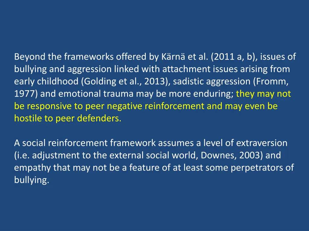 beyond the frameworks offered by k rn et al 2011