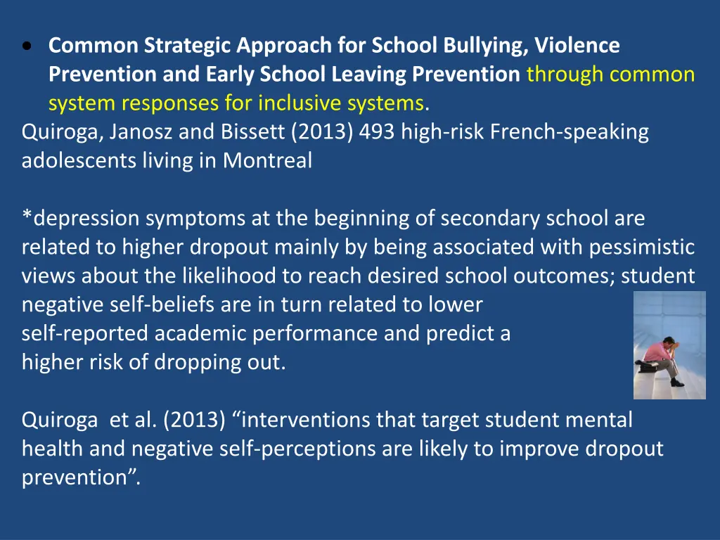 common strategic approach for school bullying