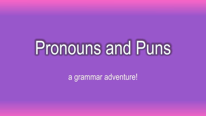 pronouns and puns