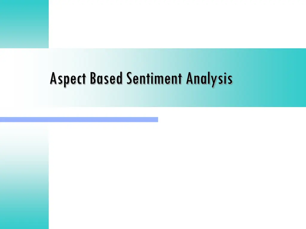 aspect based sentiment analysis