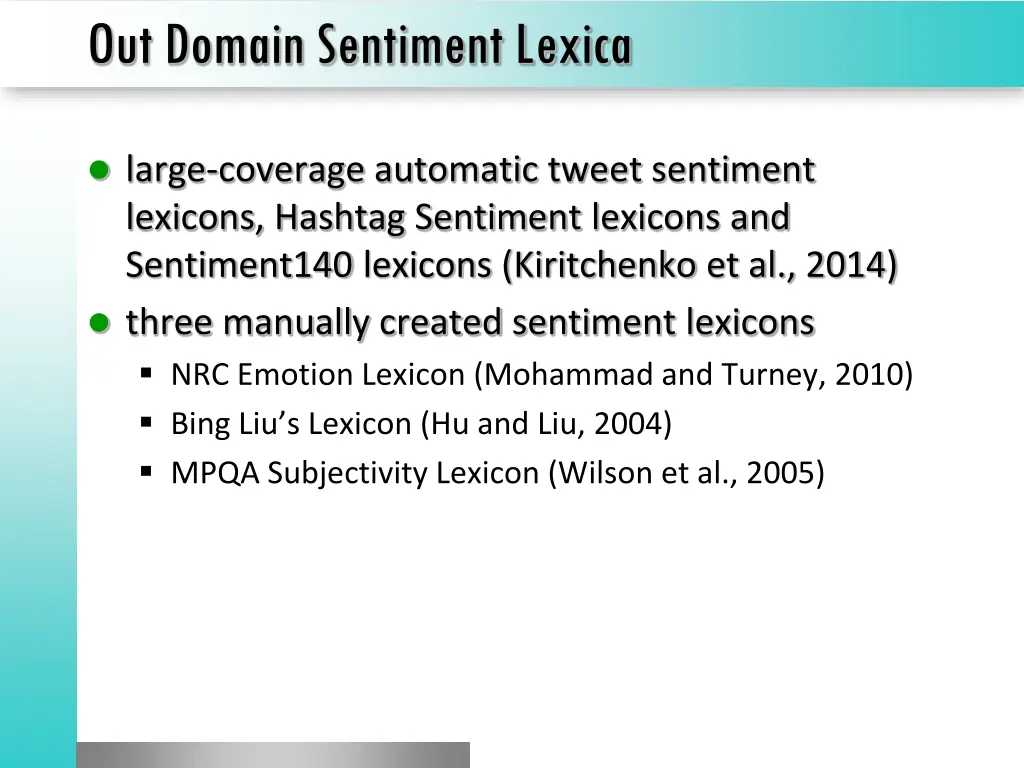 out domain sentiment lexica