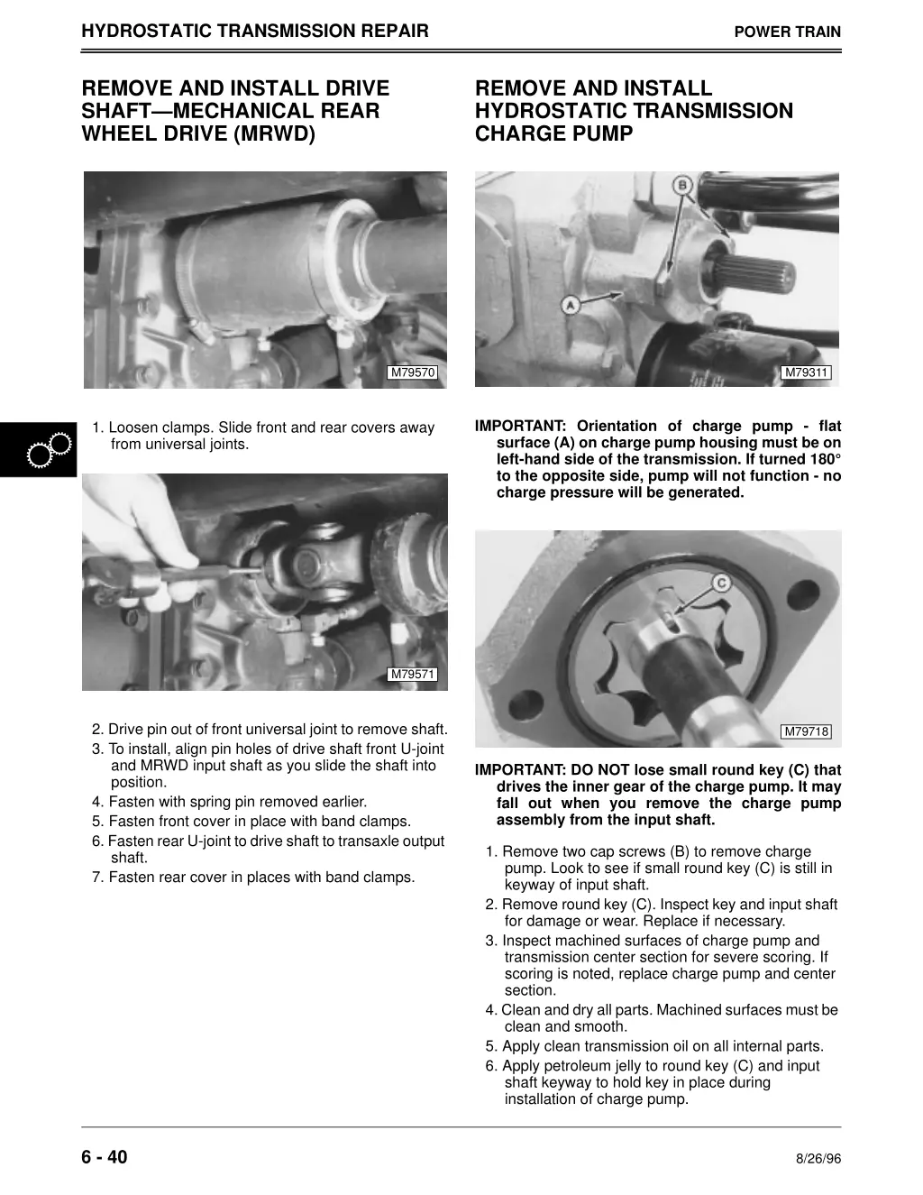 hydrostatic transmission repair 2