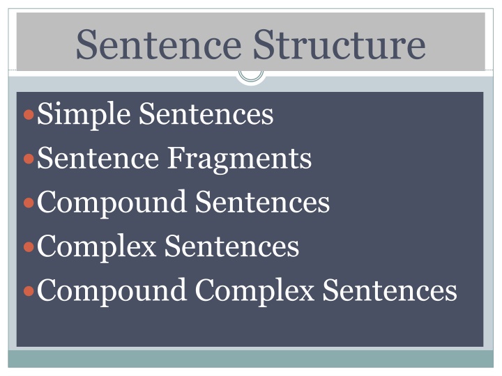 sentence structure