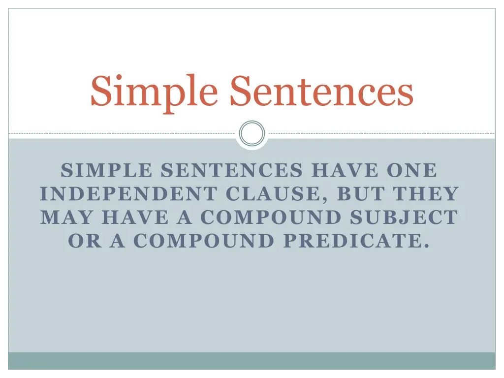 simple sentences