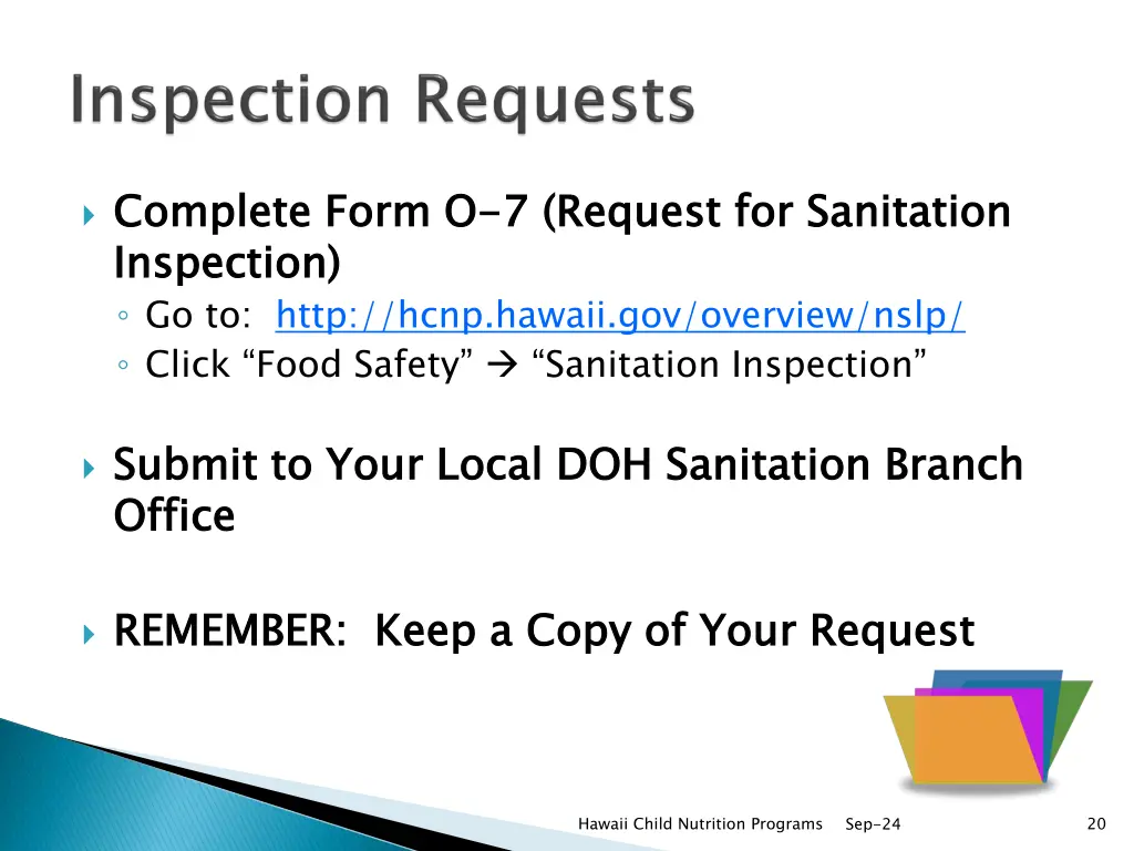 complete form o inspection go to http hcnp hawaii