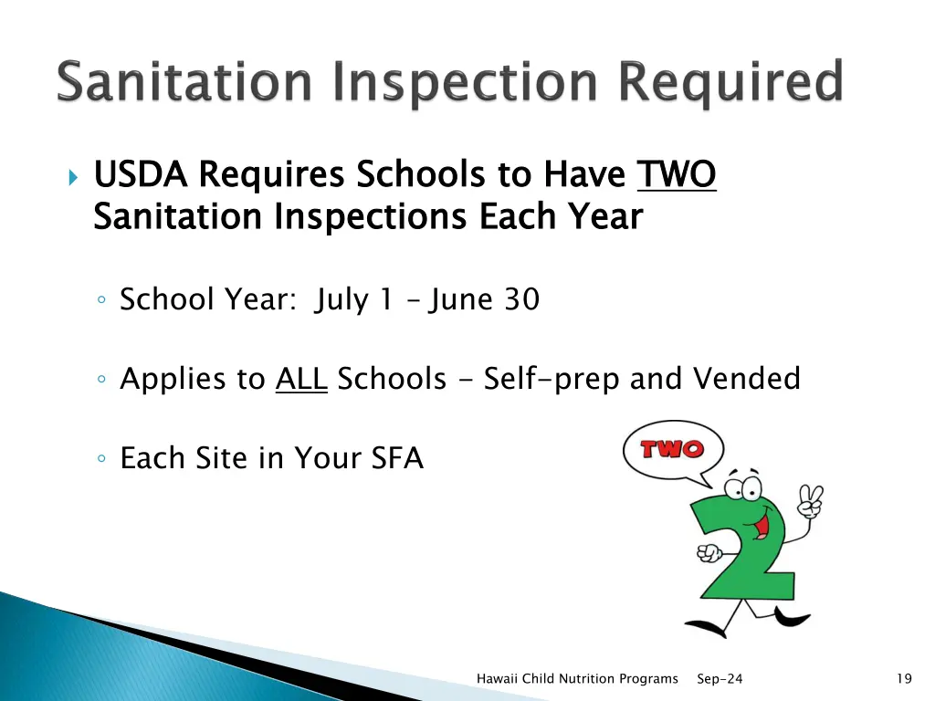 usda requires schools to have sanitation