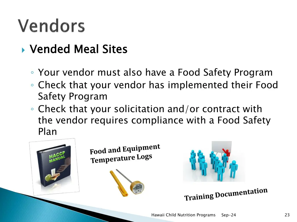 vended meal sites