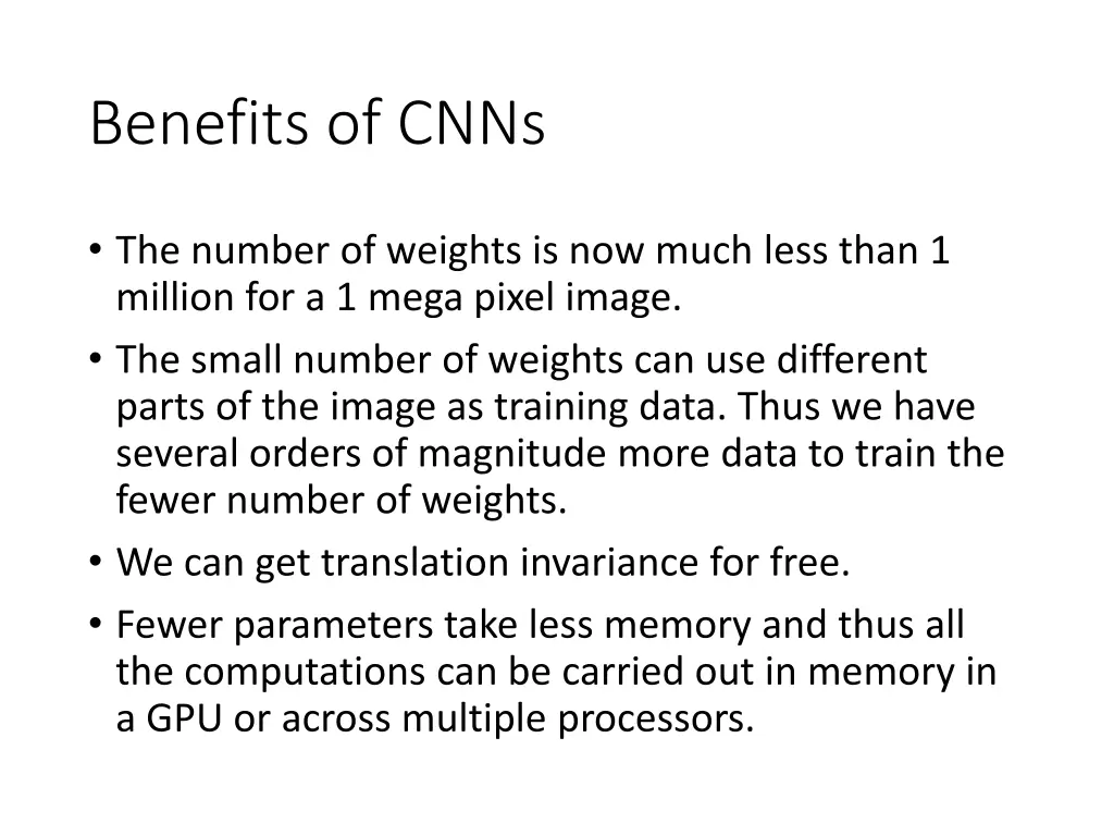 benefits of cnns