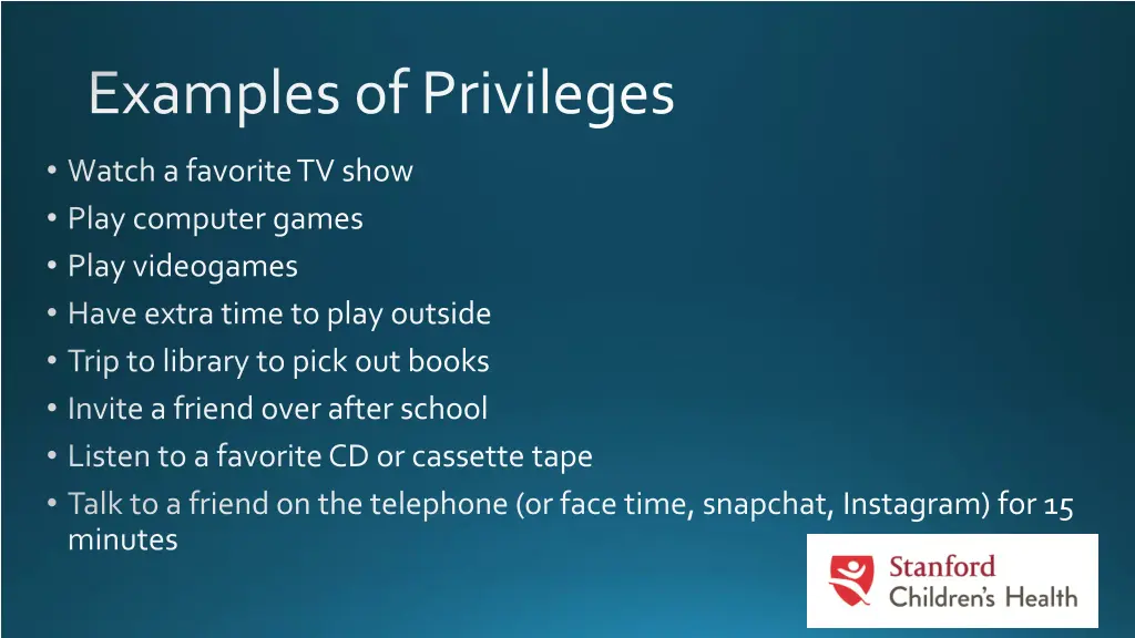 examples of privileges