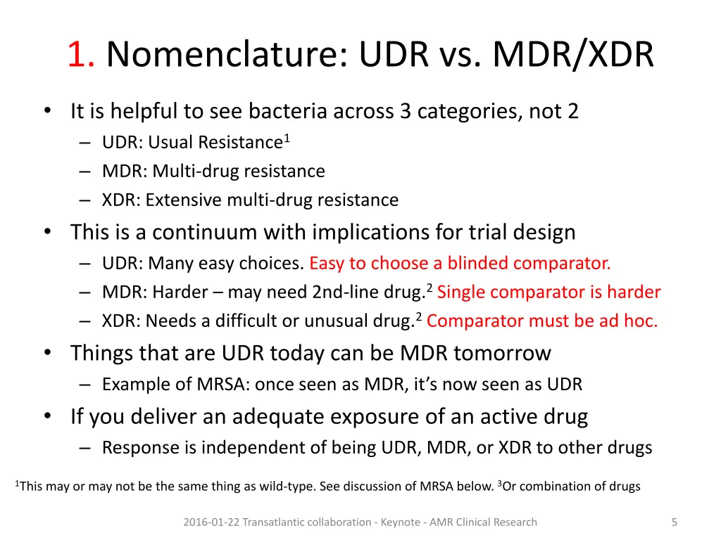 1 nomenclature udr vs mdr xdr