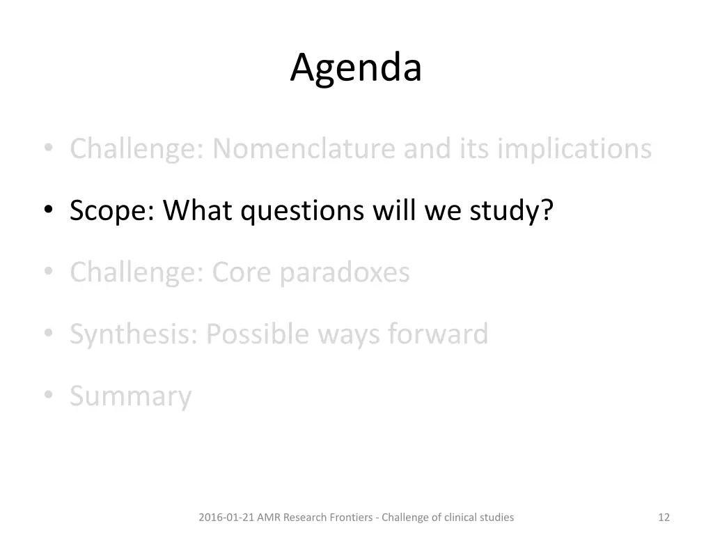 agenda 1