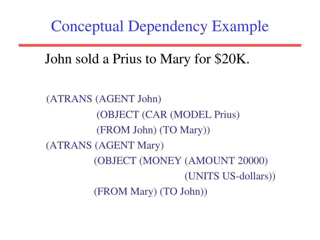 conceptual dependency example