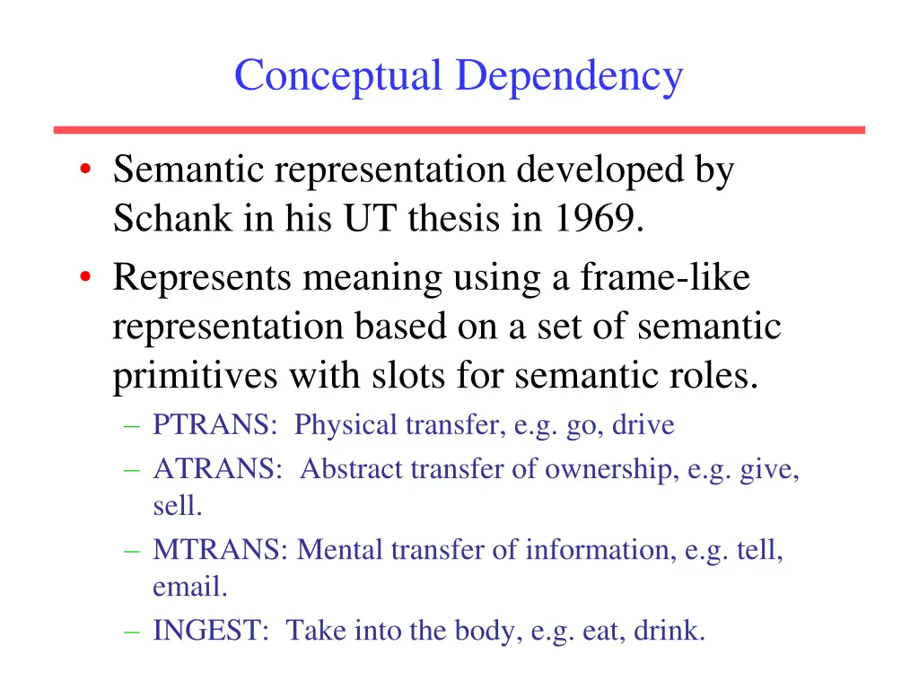 conceptual dependency