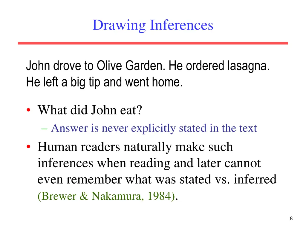 drawing inferences