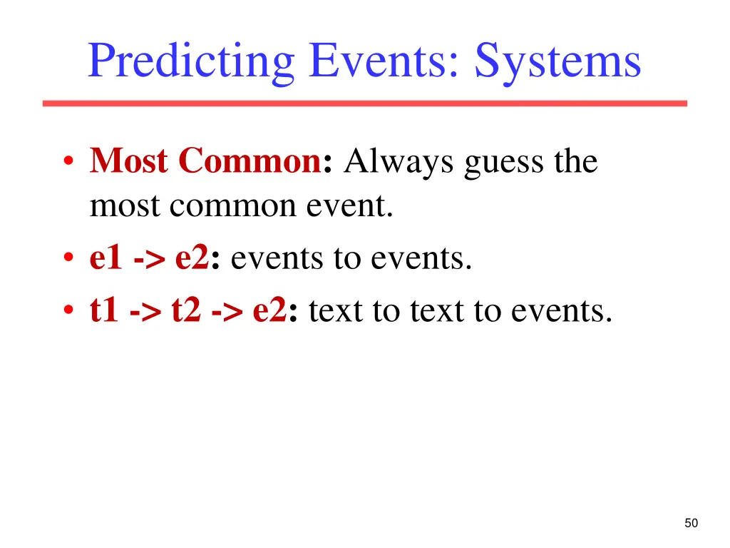 predicting events systems