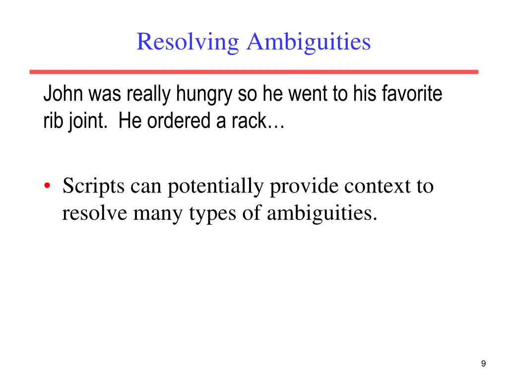 resolving ambiguities