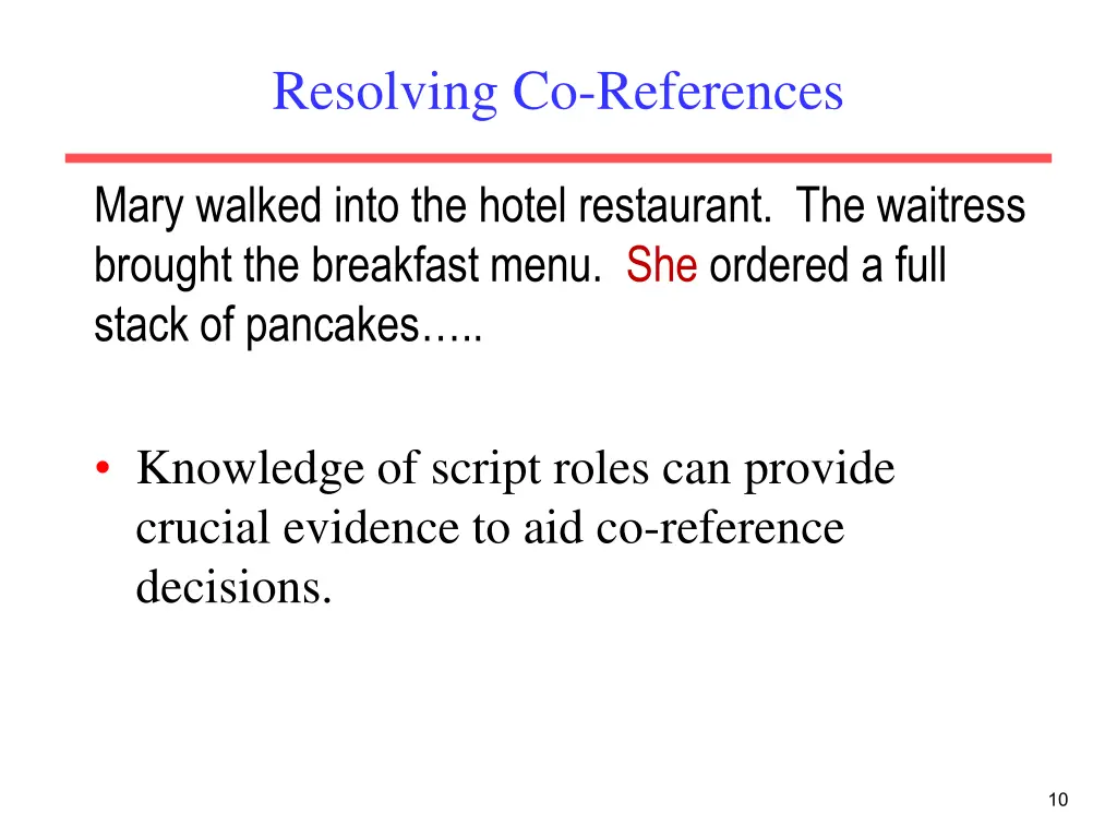 resolving co references