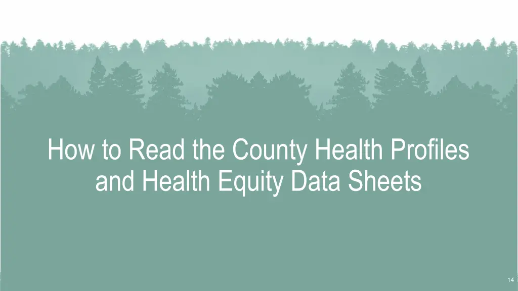 how to read the county health profiles and health