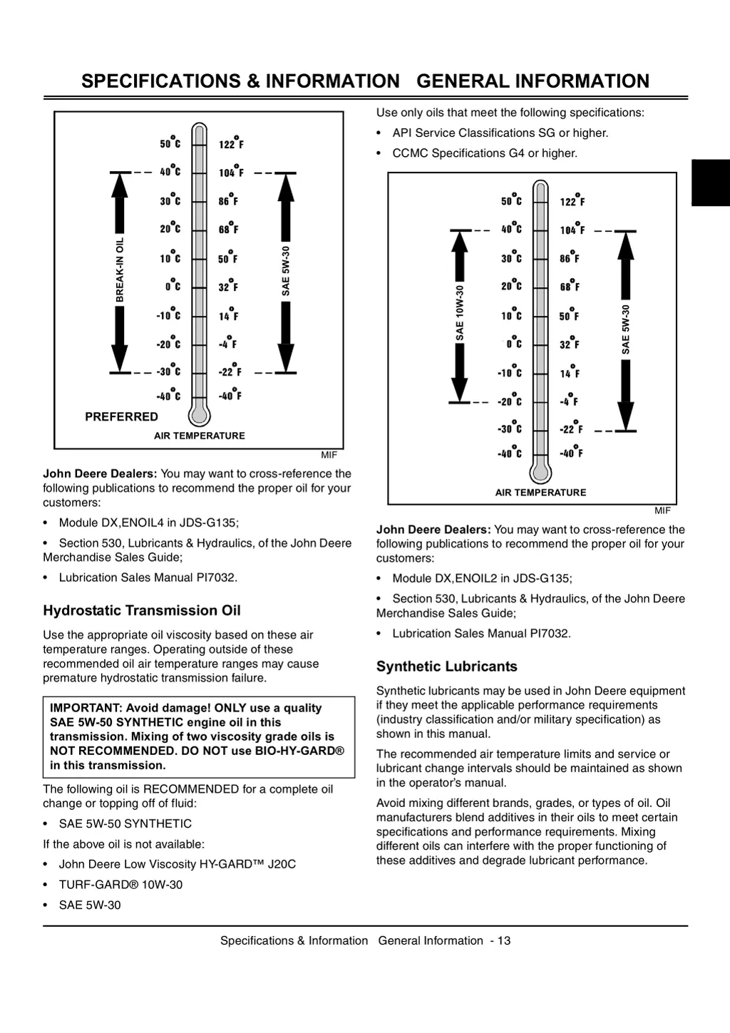 specifications information general information 2