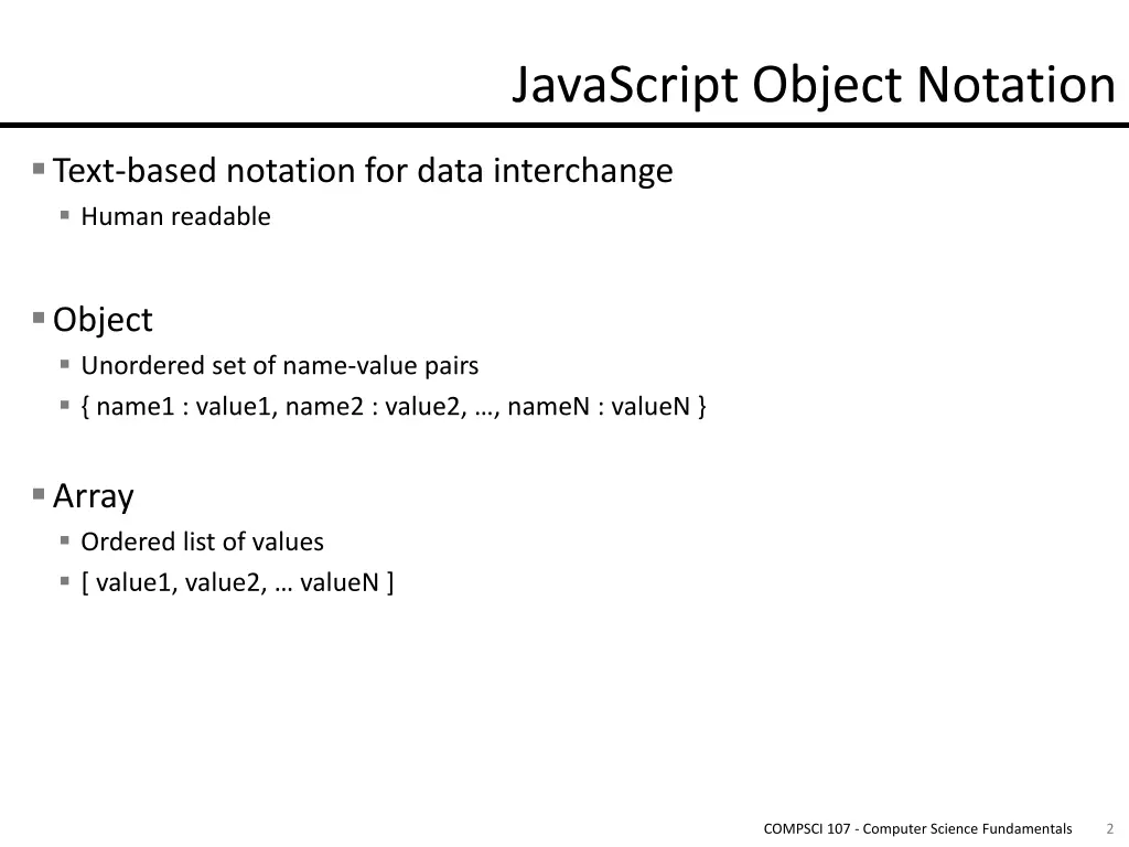 javascript object notation