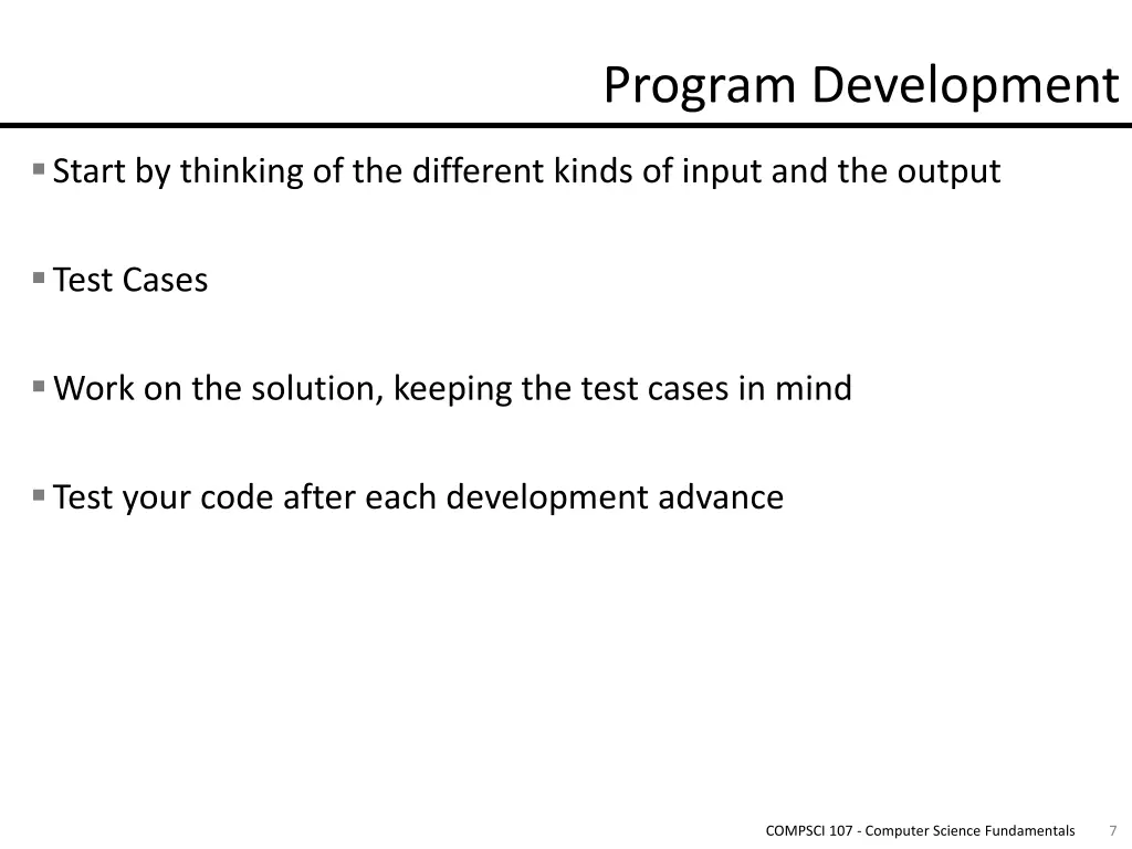 program development