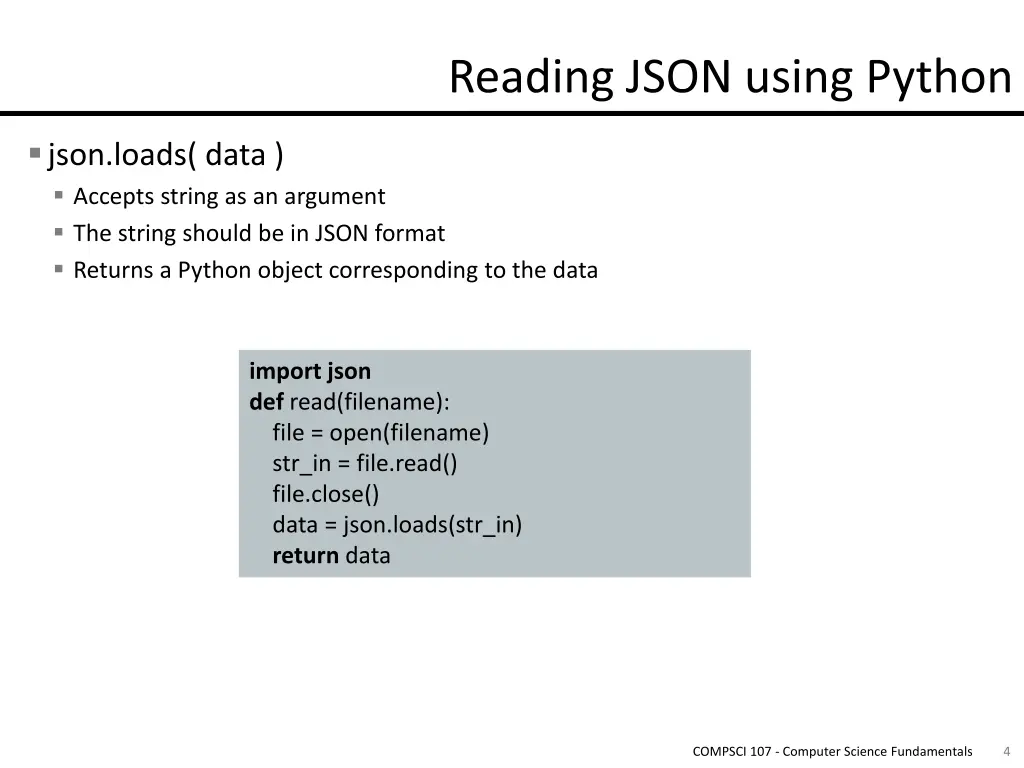 reading json using python