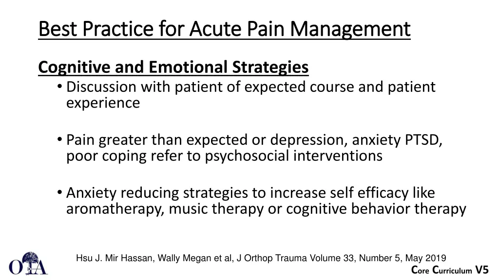 best practice for acute pain management best 1