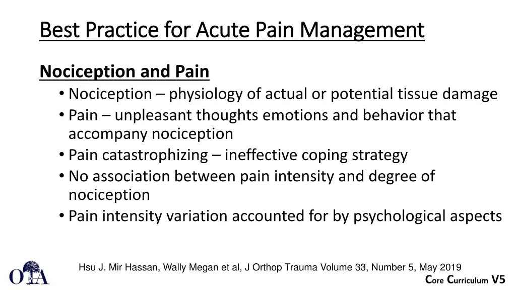 best practice for acute pain management best 2