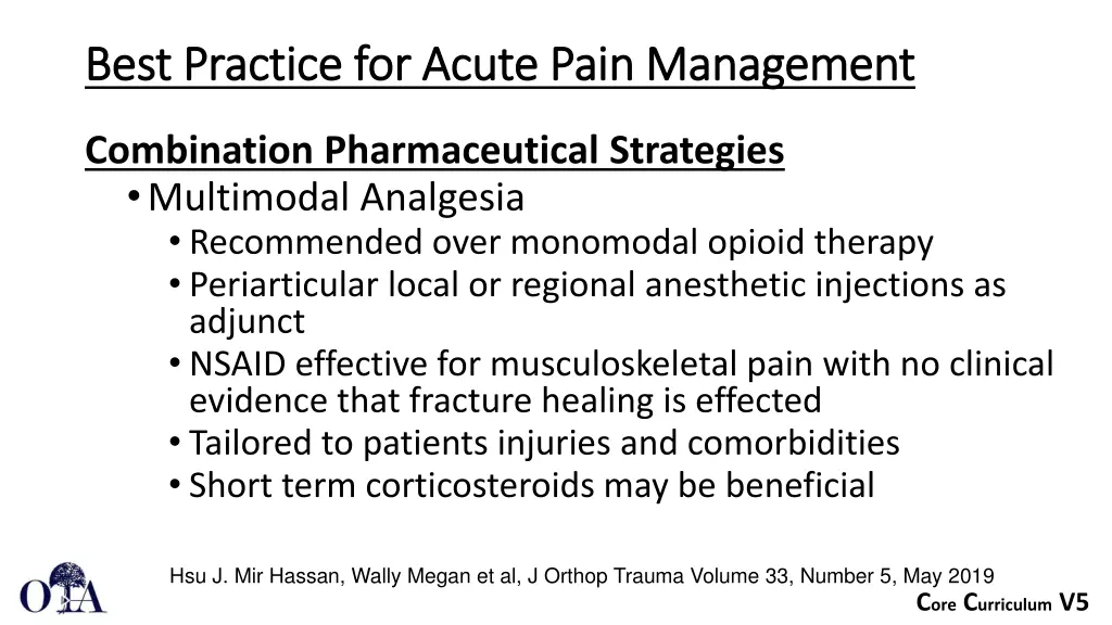 best practice for acute pain management best 6