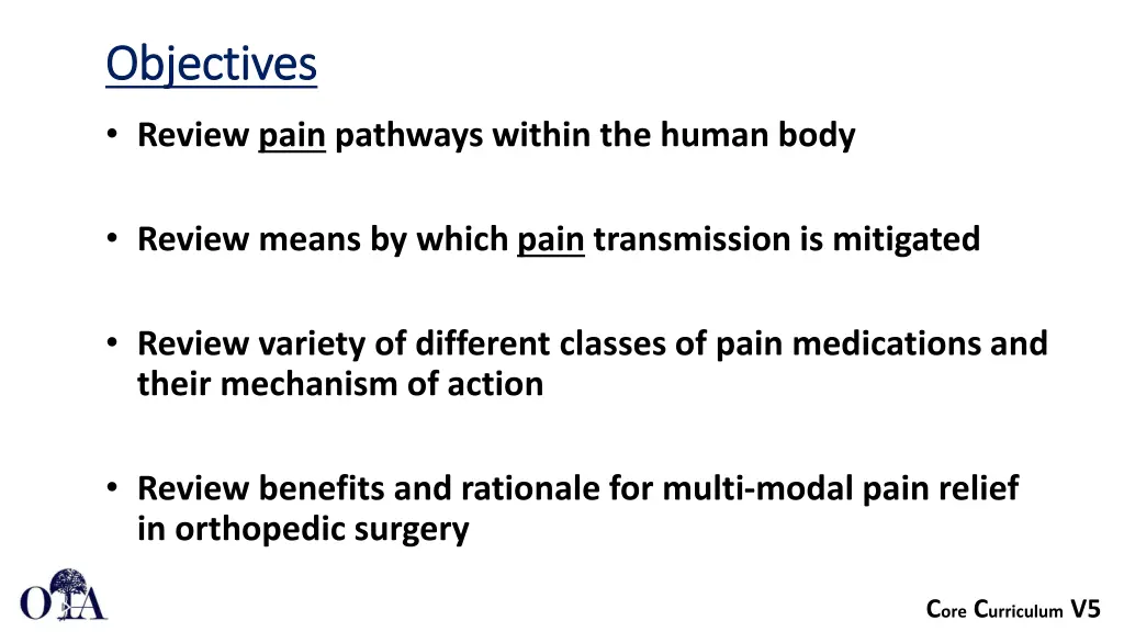 objectives objectives