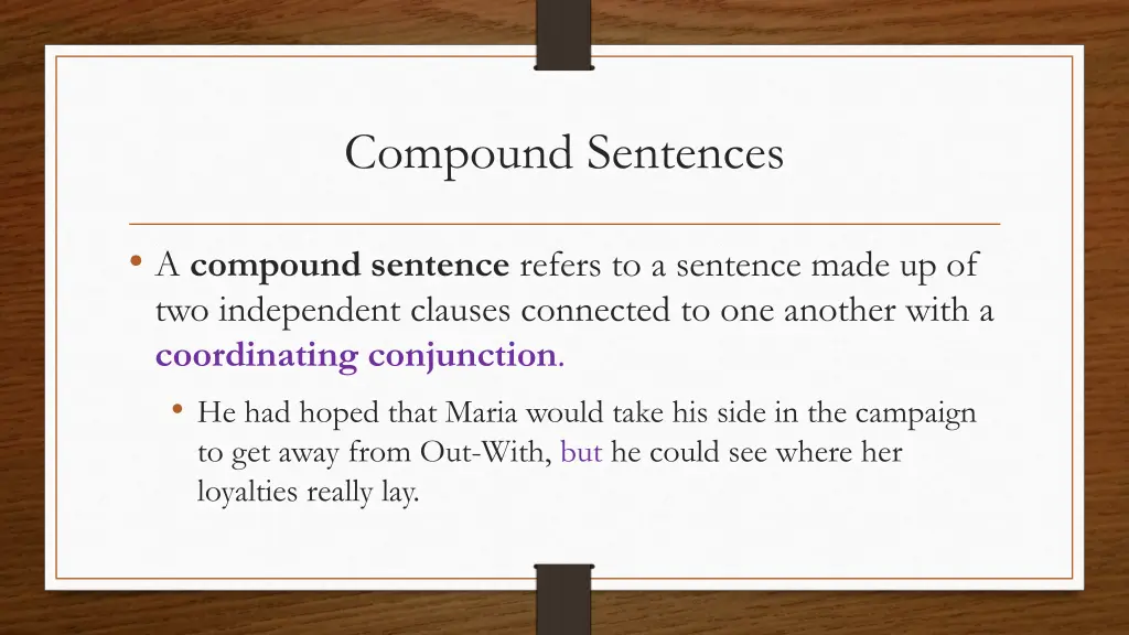 compound sentences