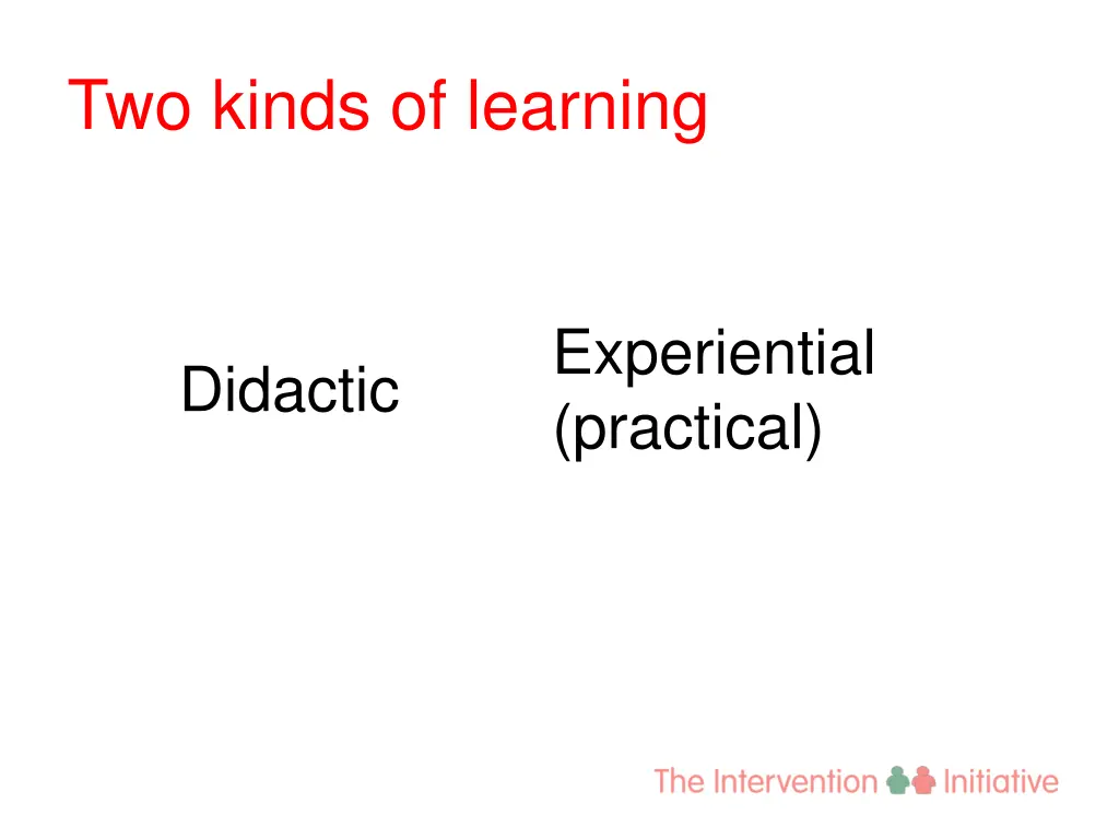 two kinds of learning