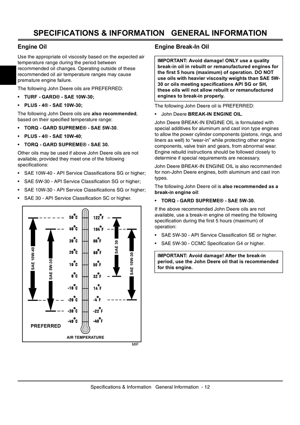 specifications information general information 1