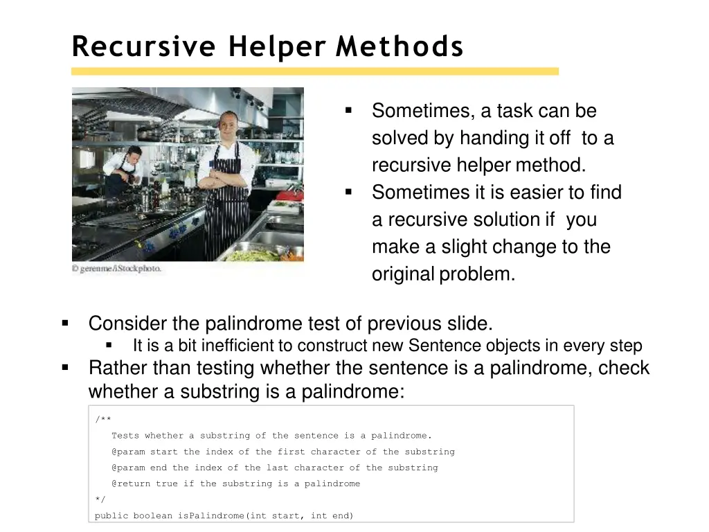 recursive helper methods