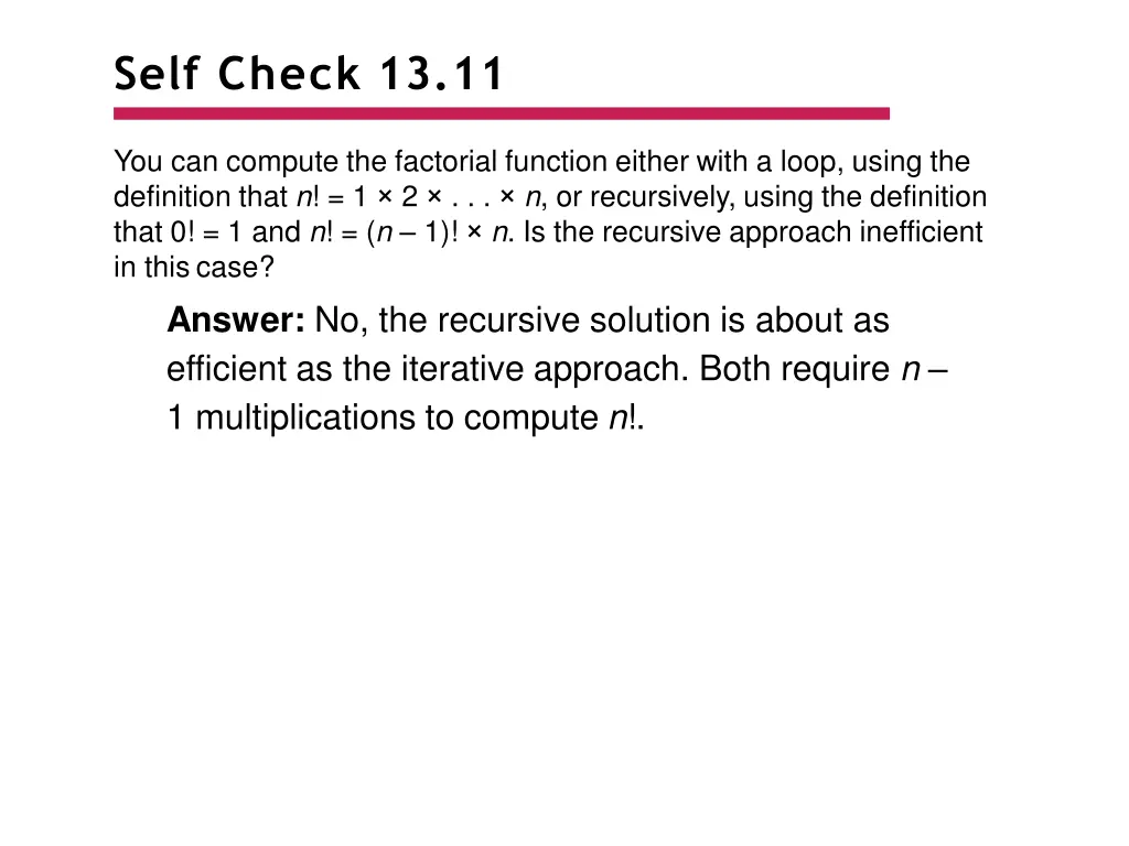 self check 13 11