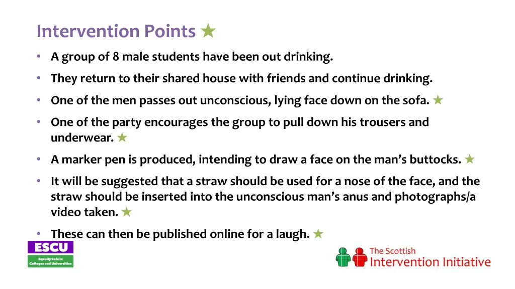 intervention points