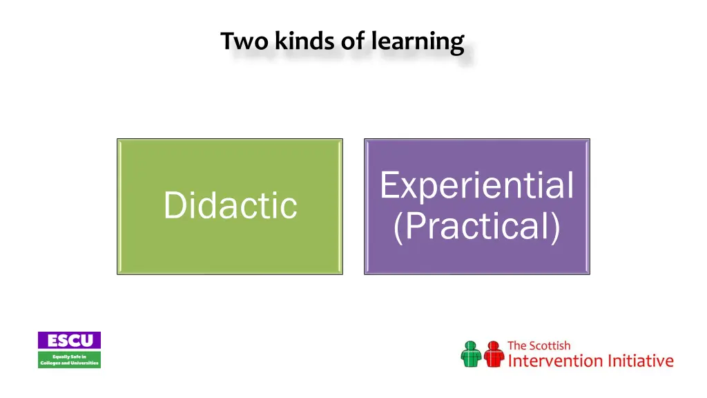 two kinds of learning